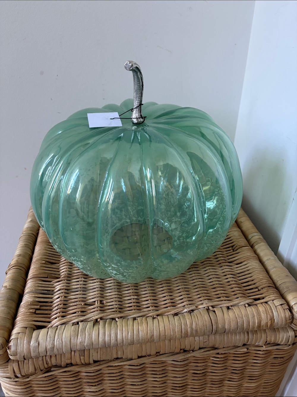 Anthropologie Glass Pumpkin 10” NWT - Picture 5 of 10